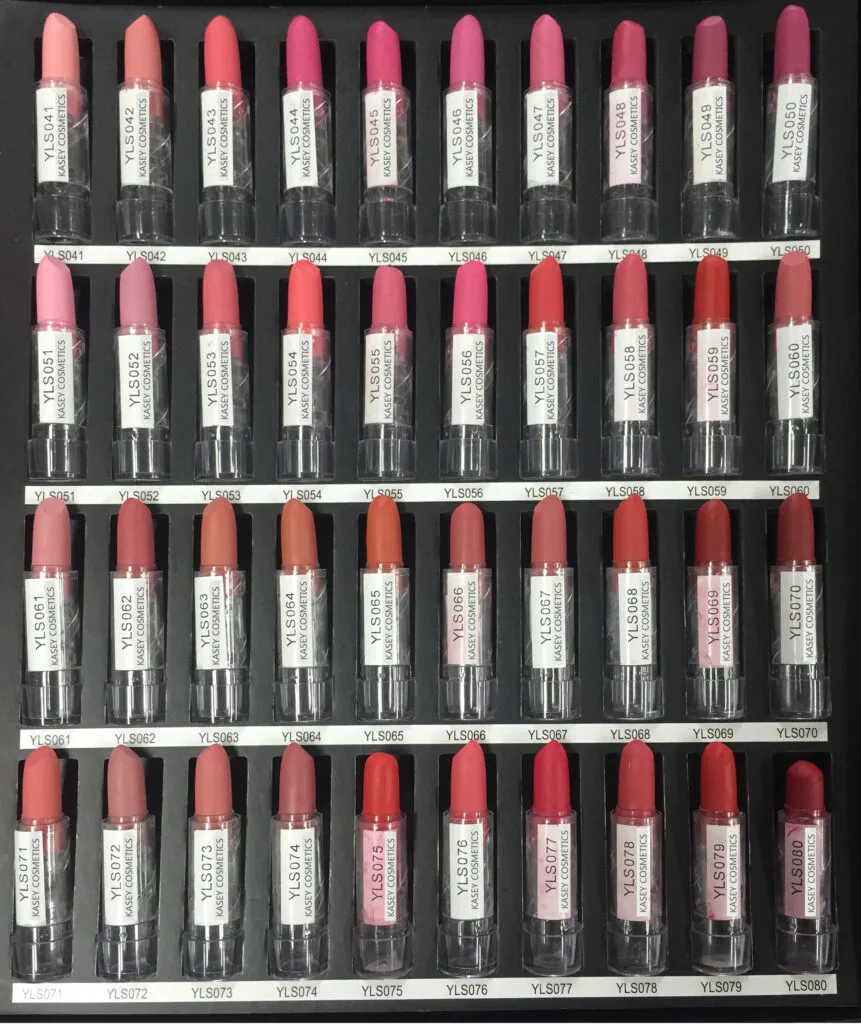Private Label Lipstick Color Sheet