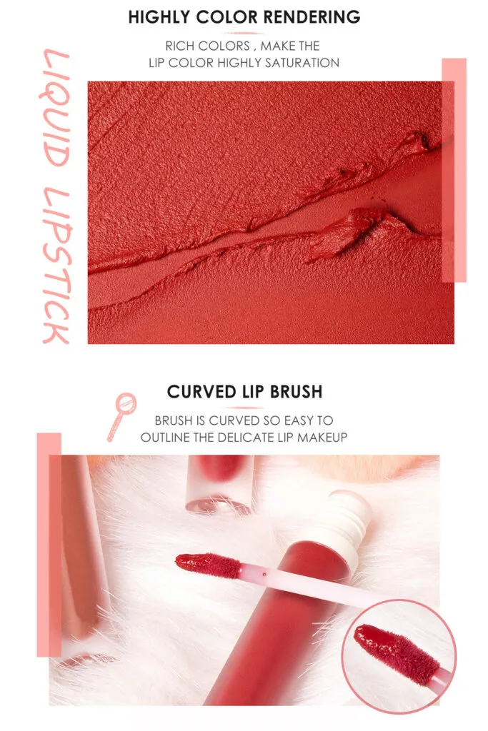 Velvet matte texture liquid lipstick Private label | LG0393