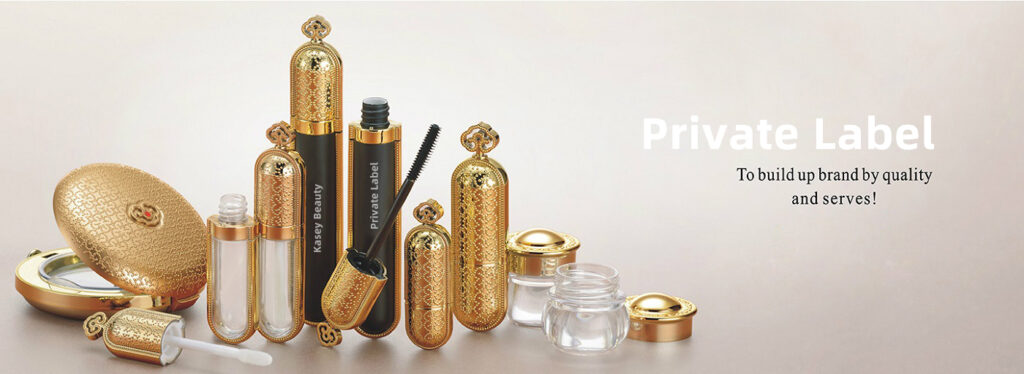 Private label shiny gold finish packaging