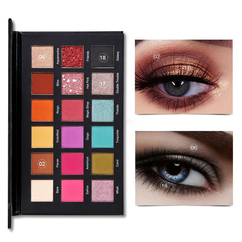 Private Label 18 Colors High Pigment Eyeshadow Palette - ES0617