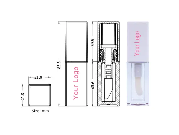 Private Label Lip Maximizer Plumping Lip Gloss with big brush - LG0409