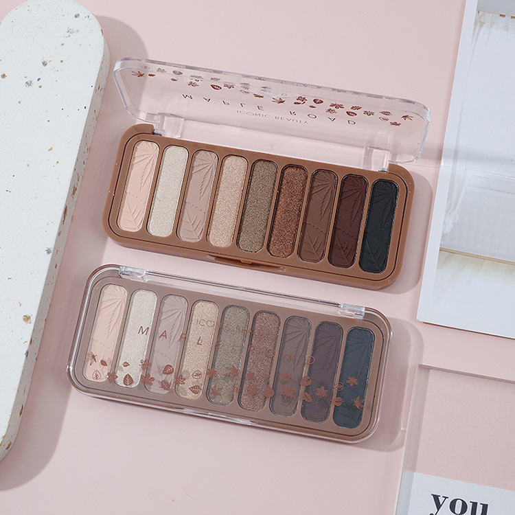 Private label 9 colors high pigment eyeshadow palette