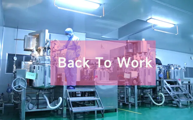 Nous sommes de retour au travail Nous sommes de retour au travail