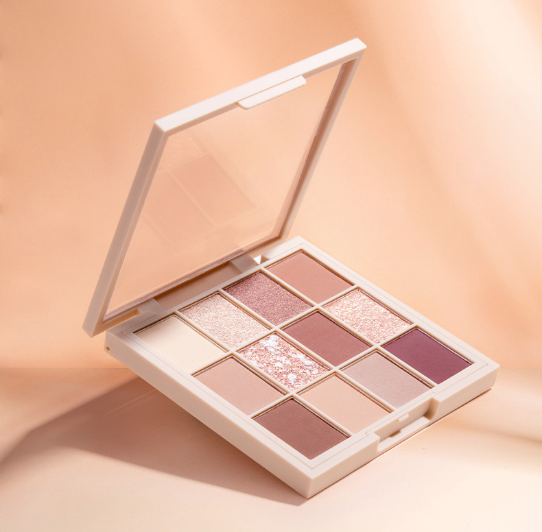 12 colors eyeshadow palette top private label cosmetic manufacturers in china