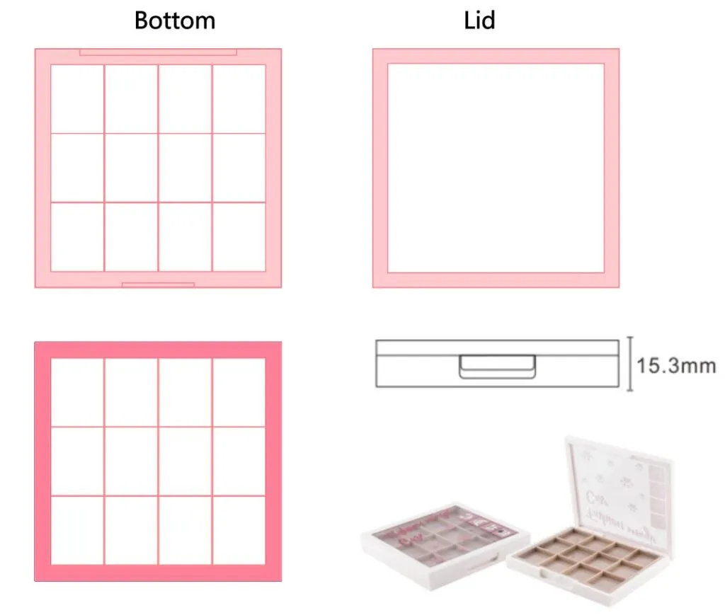 12 shades eyeshadow - Top private label cosmetic manufacturers in china | ES0627