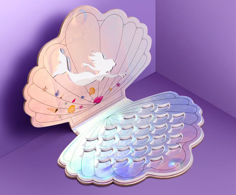 Mermaid PU leather Holographic EYESHADOW PACKAGING