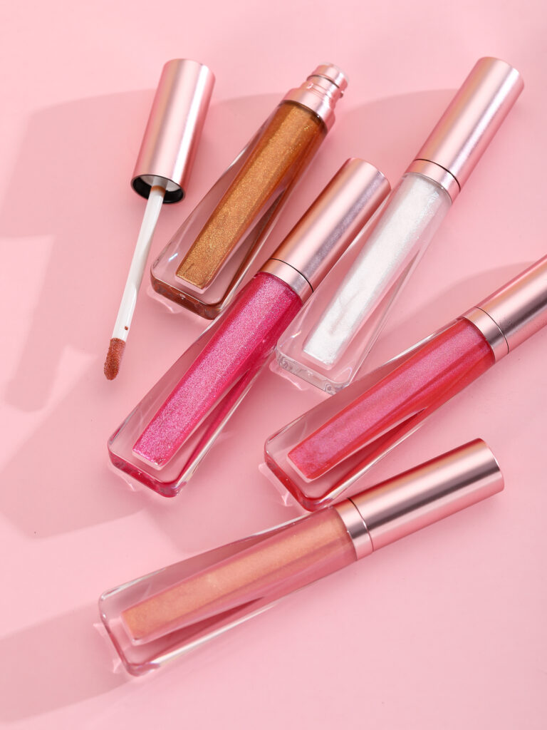 Wholesale sparkly & shimmer lip gloss no label with Rose gold packaging | LG0371 Wholesale sparkly & shimmer lip gloss no label with Rose gold packaging | LG0371