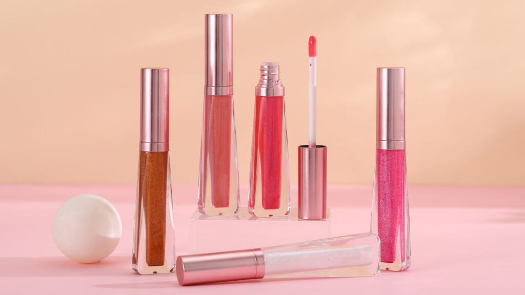 Wholesale sparkly & shimmer lip gloss no label with Rose gold packaging | LG0371 Wholesale sparkly & shimmer lip gloss no label with Rose gold packaging | LG0371