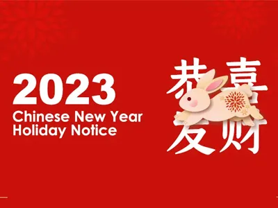 Aviso de feriado para o ano novo chinês de 2023
