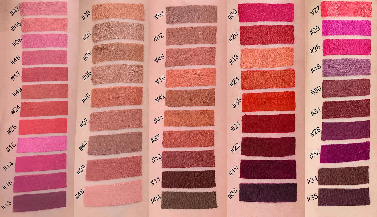 Private Label High Quality Matte Liquid Lipstick 50 Colors to Choose - LG0441