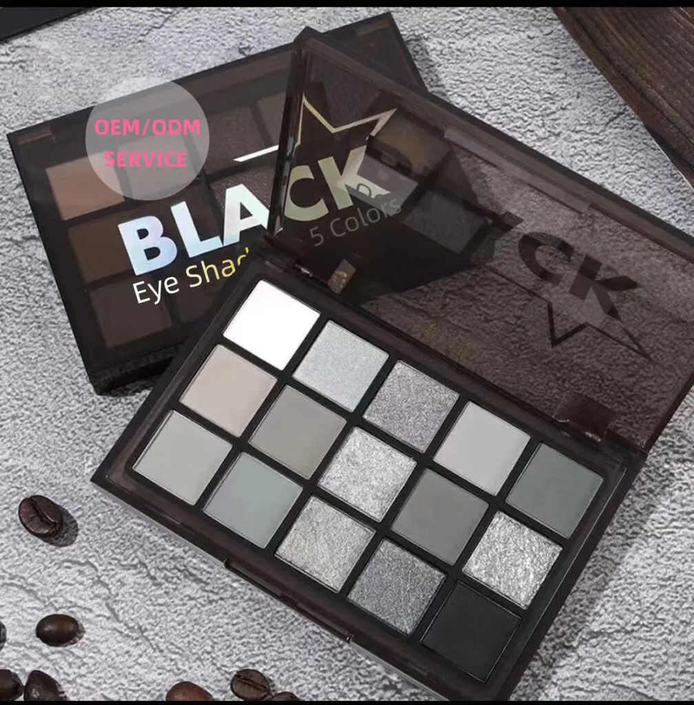 Private Label Black Eyeshadow Palette 15 Colors - ES0640