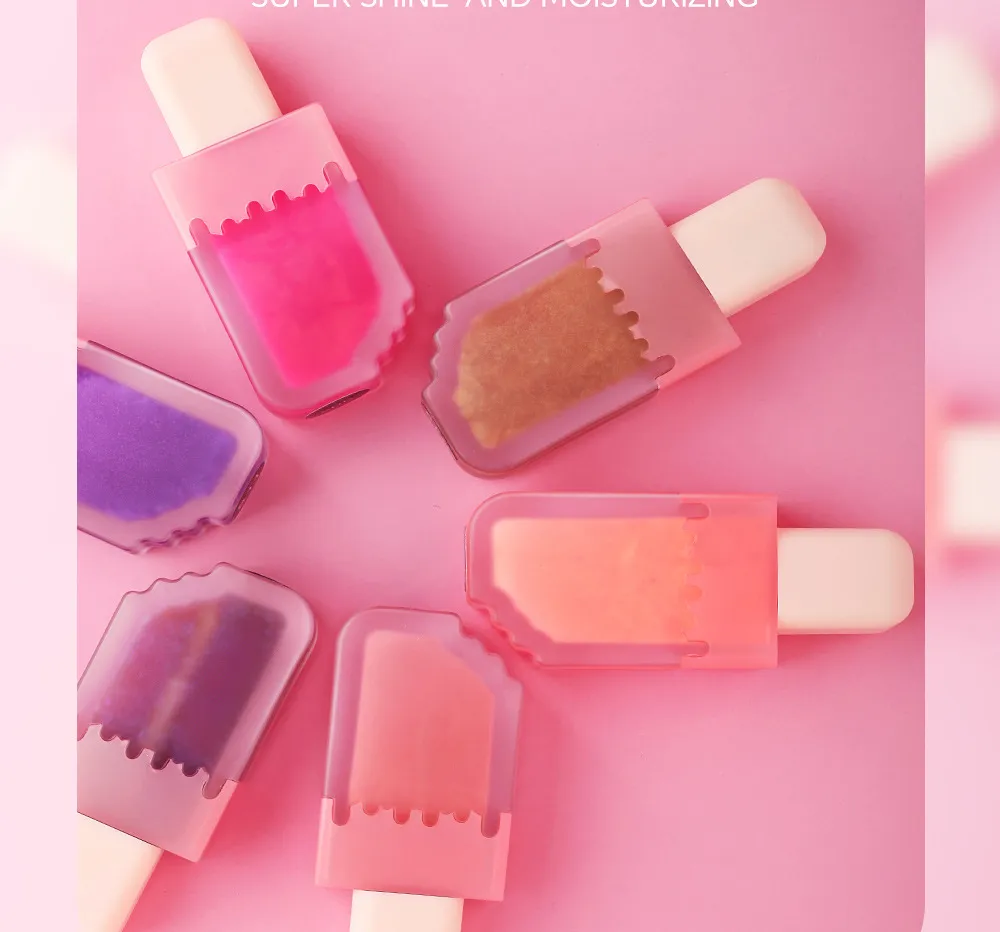 Private Label Cute Ice Cream Styling Shape Lip Gloss - LG0474