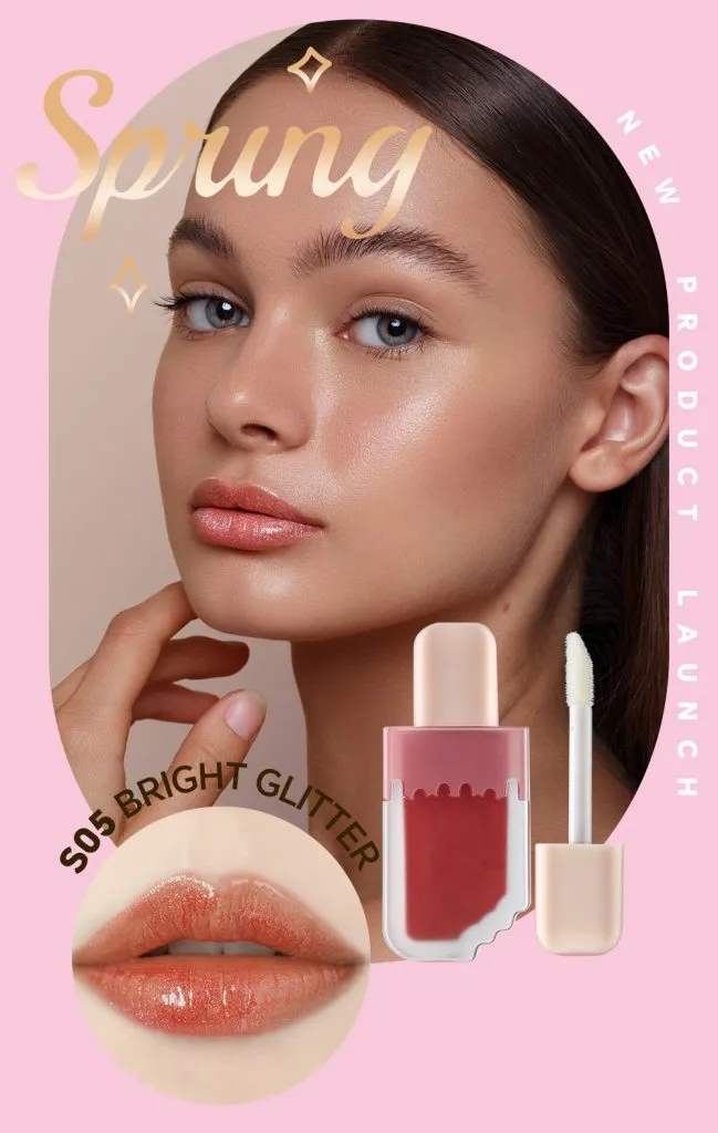 Private Label Cute Ice Cream Styling Shape Lip Gloss - LG0474