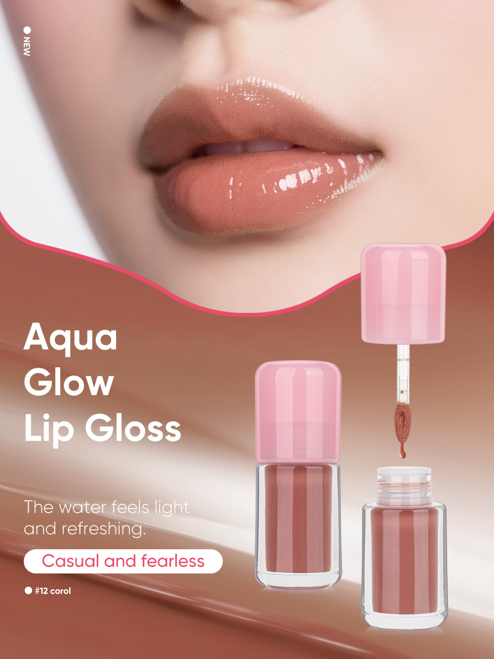 Wholesale lip gloss no label - LG0488