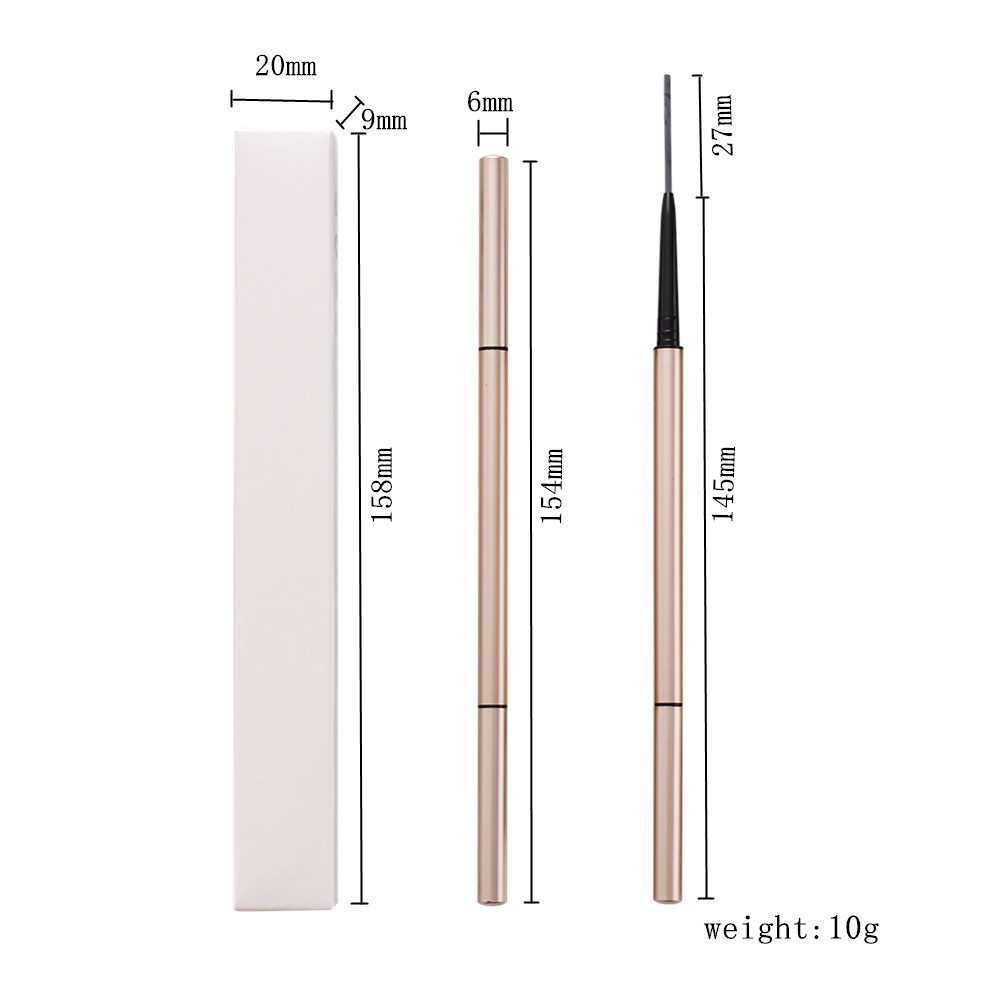 Wholesale 7 Colors Double Ended Slim Eyebrow Pencil Auto Twist No Logo- EL0150
