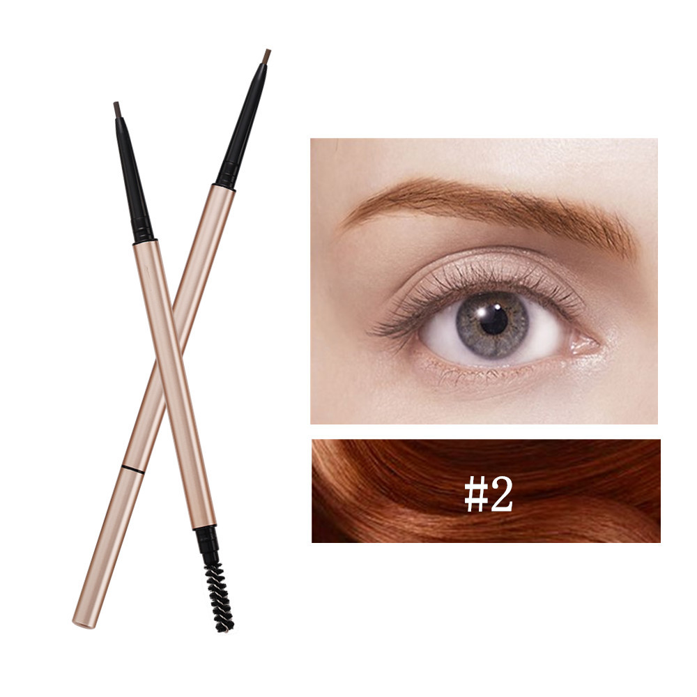 Wholesale 7 Colors Double Ended Slim Eyebrow Pencil Auto Twist No Logo- EL0150