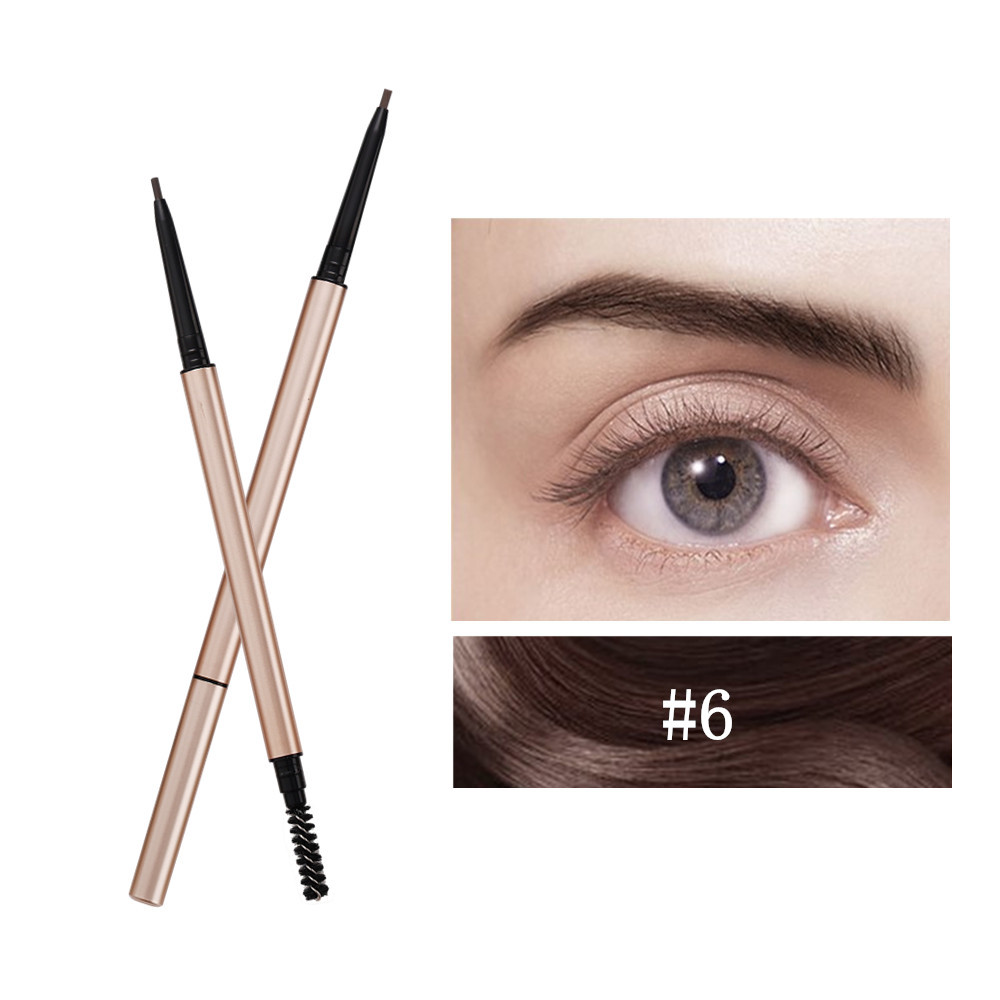 Wholesale 7 Colors Double Ended Slim Eyebrow Pencil Auto Twist No Logo- EL0150