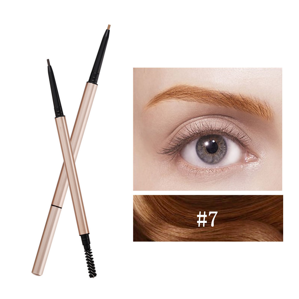 Wholesale 7 Colors Double Ended Slim Eyebrow Pencil Auto Twist No Logo- EL0150