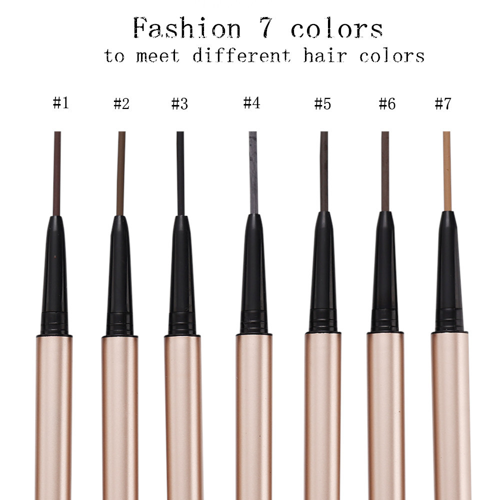 Wholesale 7 Colors Double Ended Slim Eyebrow Pencil Auto Twist No Logo- EL0150