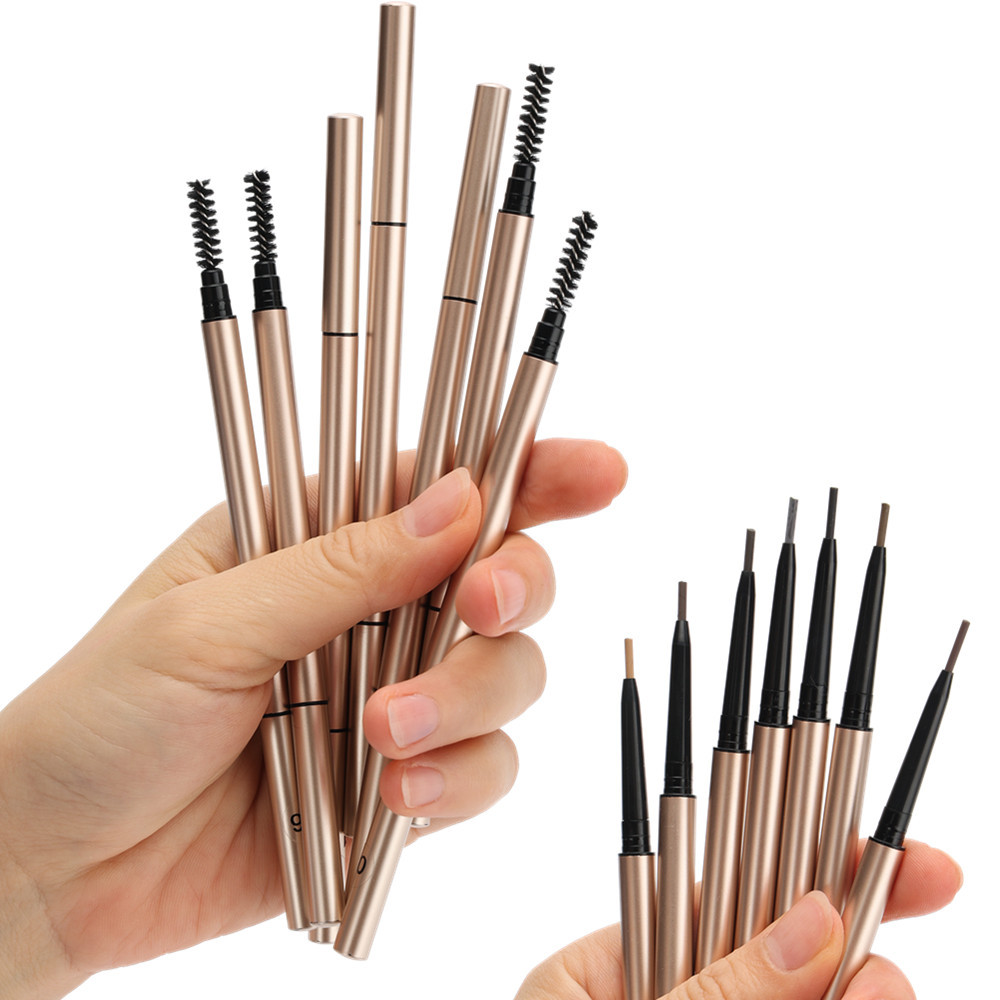 Wholesale 7 Colors Double Ended Slim Eyebrow Pencil Auto Twist No Logo- EL0150