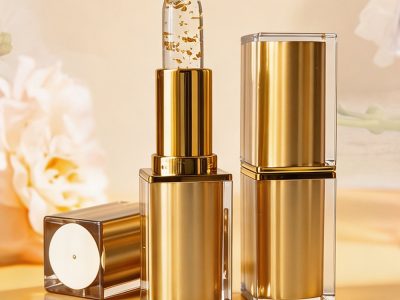 Custom Clear Jelly Color Changing Lipstick – Private Label Gold Flake Lip Balm