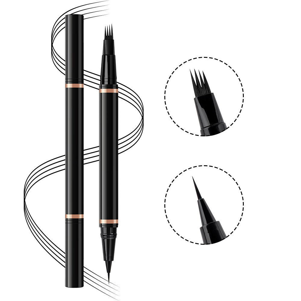 Custom Four-Tip Waterproof Eyebrow Pen - Private Label Natural Brow Pencil