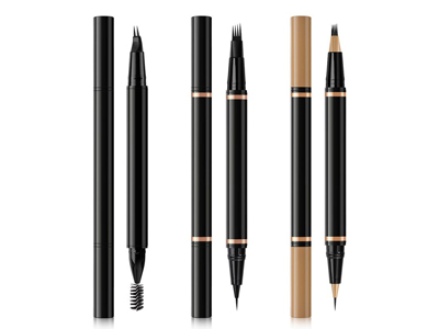 Custom Four-Tip Waterproof Eyebrow Pen – Private Label Natural Brow Pencil
