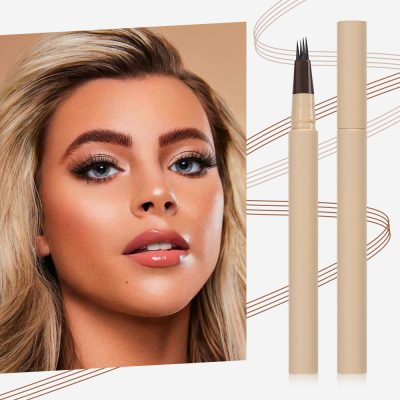 Custom Four-Tip Waterproof Eyebrow Pen - Private Label Natural Brow Pencil main 01 image