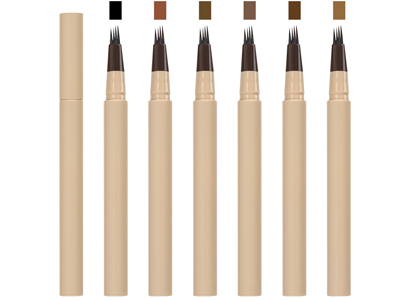 Custom Four-Tip Waterproof Eyebrow Pen – Private Label Natural Brow Pencil