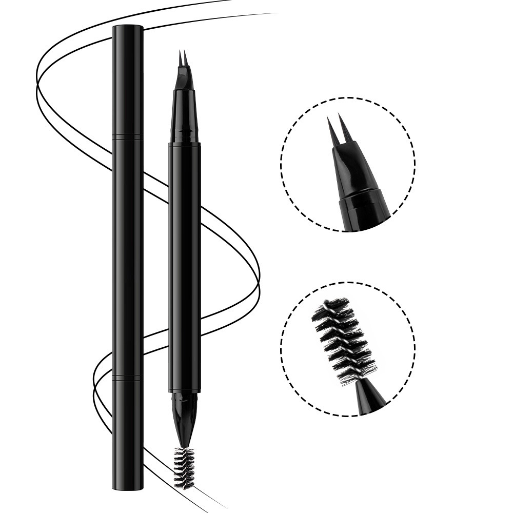 Custom Four-Tip Waterproof Eyebrow Pen - Private Label Natural Brow Pencil