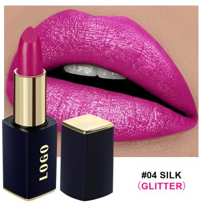 Custom Hydrating Shimmer Lipstick shimmering texture shade 04 silk image