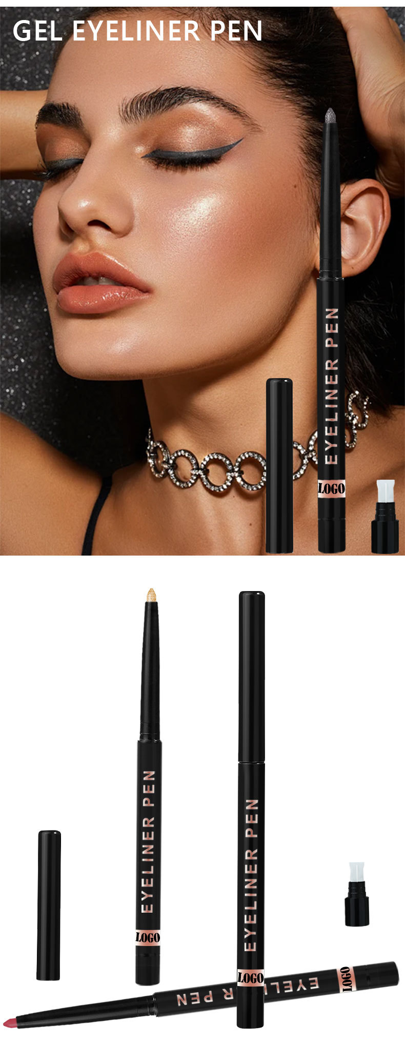 Custom Waterproof Gel Eyeliner Pencil - Small Batch Private Label Color Eyeliner Custom Waterproof Gel Eyeliner Pencil - Small Batch Private Label Color Eyeliner