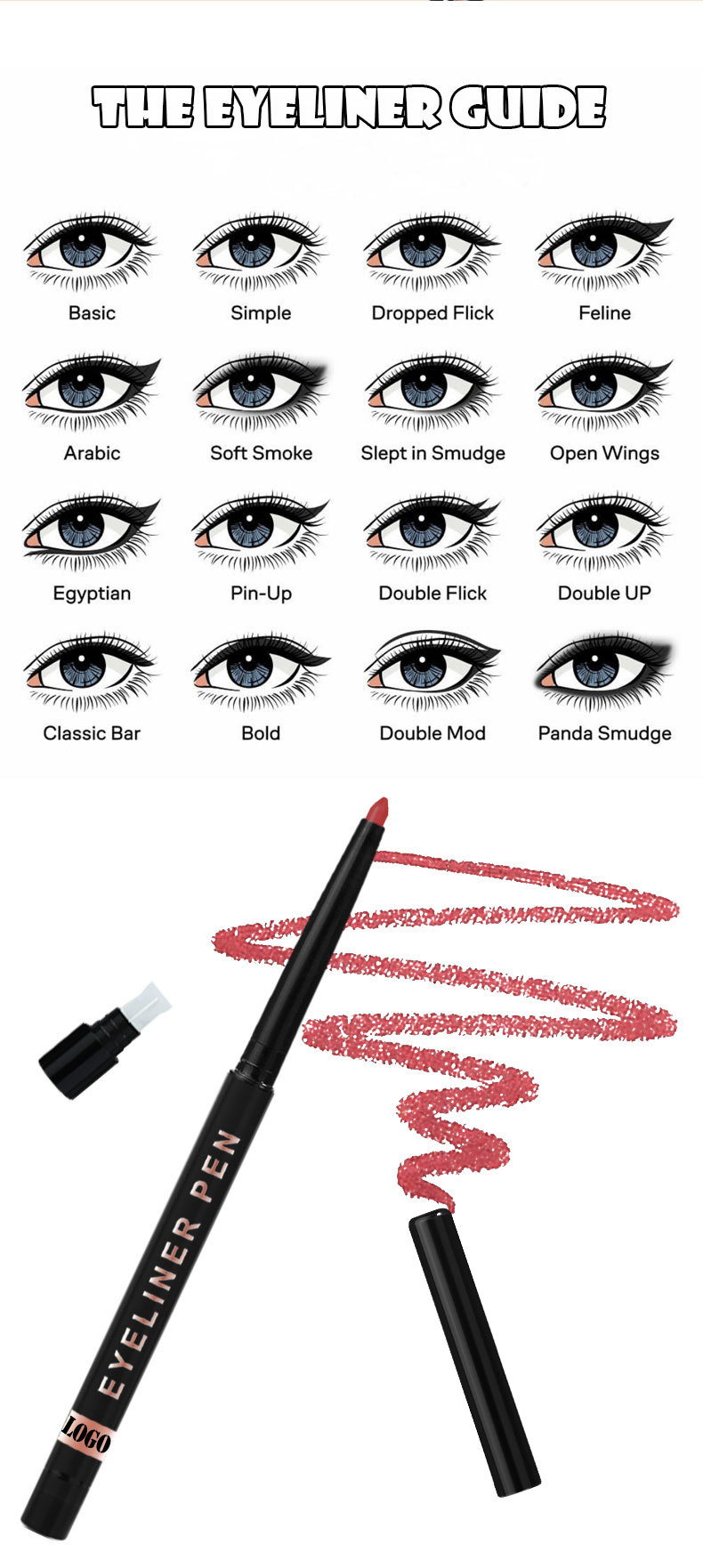 Custom Waterproof Gel Eyeliner Pencil - Small Batch Private Label Color Eyeliner Custom Waterproof Gel Eyeliner Pencil - Small Batch Private Label Color Eyeliner