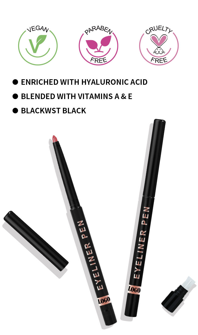 Custom Waterproof Gel Eyeliner Pencil - Small Batch Private Label Color Eyeliner Custom Waterproof Gel Eyeliner Pencil - Small Batch Private Label Color Eyeliner