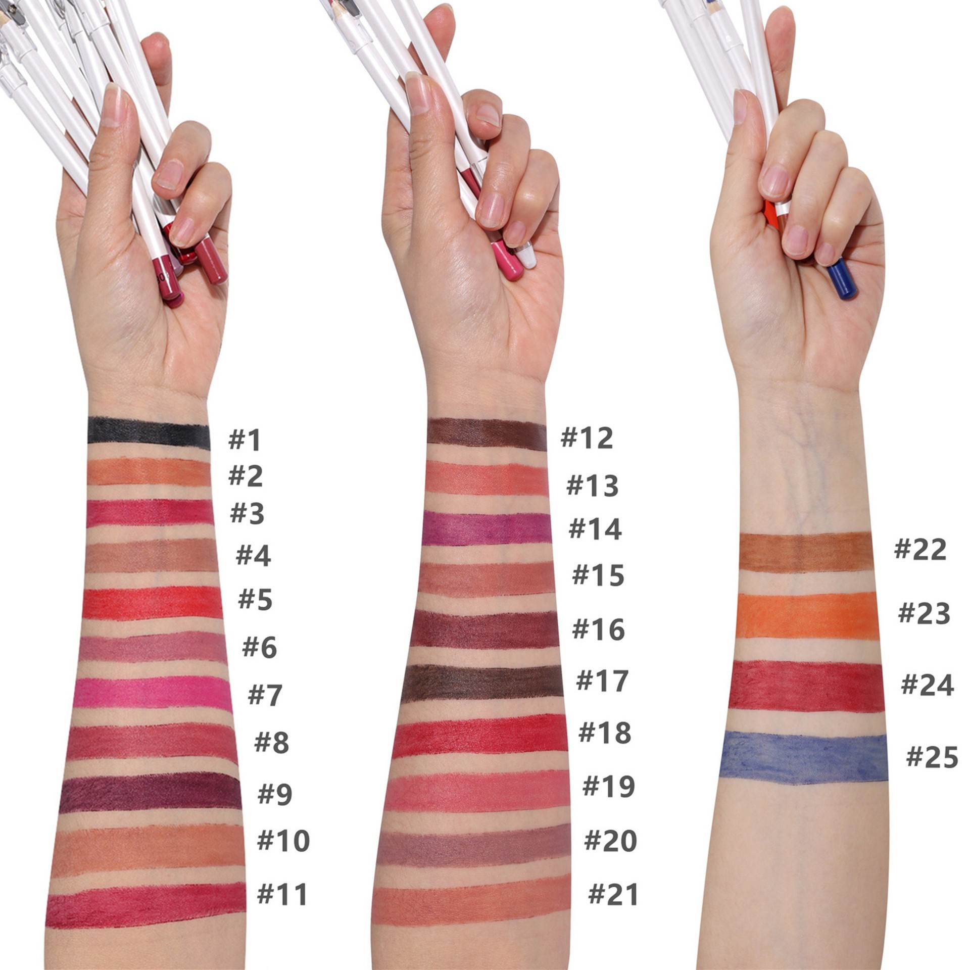 Custom 25-Color Lipstick Pencil | Private Label Lip Liner _ LS0706 Custom 25-Color Lipstick Pencil | Private Label Lip Liner _ LS0706
