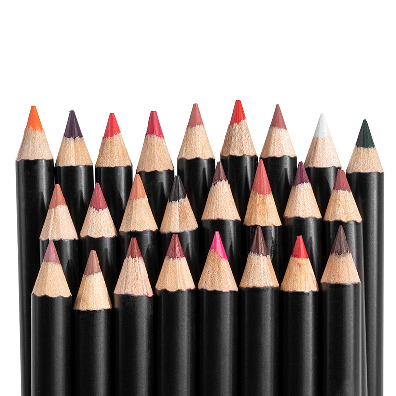 Custom Black Lip Liner Pencil - Private Label No Logo Lipstick Pencil