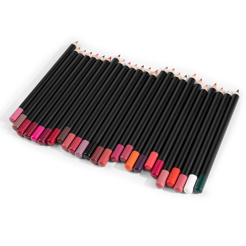 Custom Black Lip Liner Pencil - Private Label No Logo Lipstick Pencil