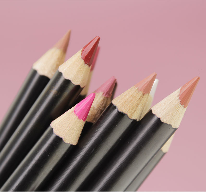 Custom Black Lip Liner Pencil - Private Label No Logo Lipstick Pencil