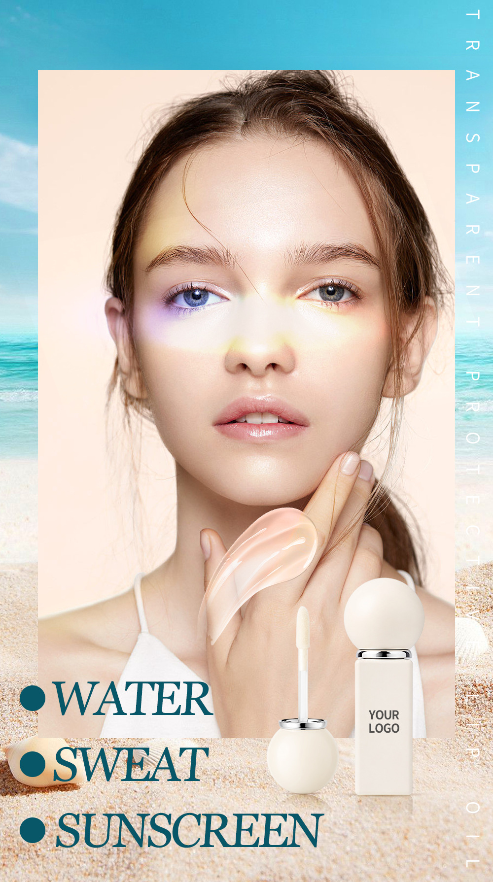 Custom SPF50+ Sunscreen Lip Oil | Private Label Clear Lip Oil Custom SPF50+ Sunscreen Lip Oil | Private Label Clear Lip Oil