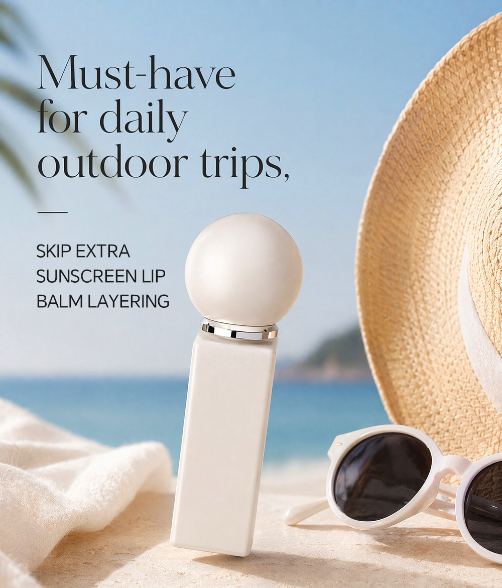Custom SPF50+ Sunscreen Lip Oil | Private Label Clear Lip Oil Custom SPF50+ Sunscreen Lip Oil | Private Label Clear Lip Oil