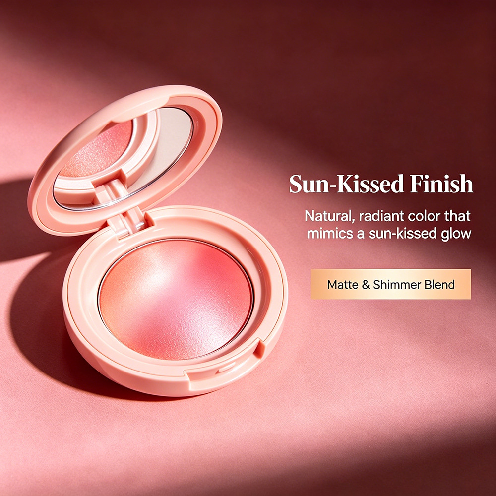 Private Label Single-Color Baked Blush with Low MOQ