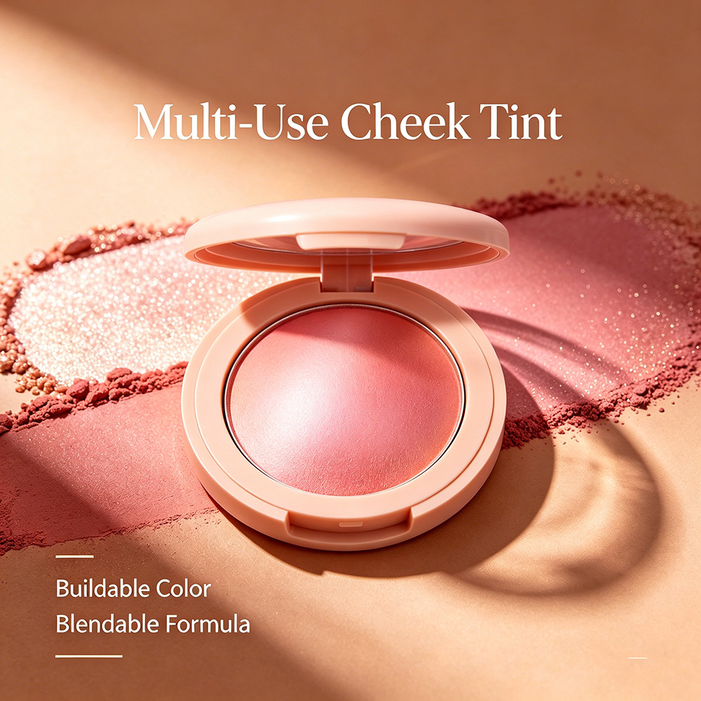 Private Label Single-Color Baked Blush with Low MOQ