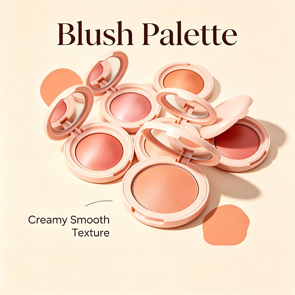Private Label Single-Color Baked Blush with Low MOQ