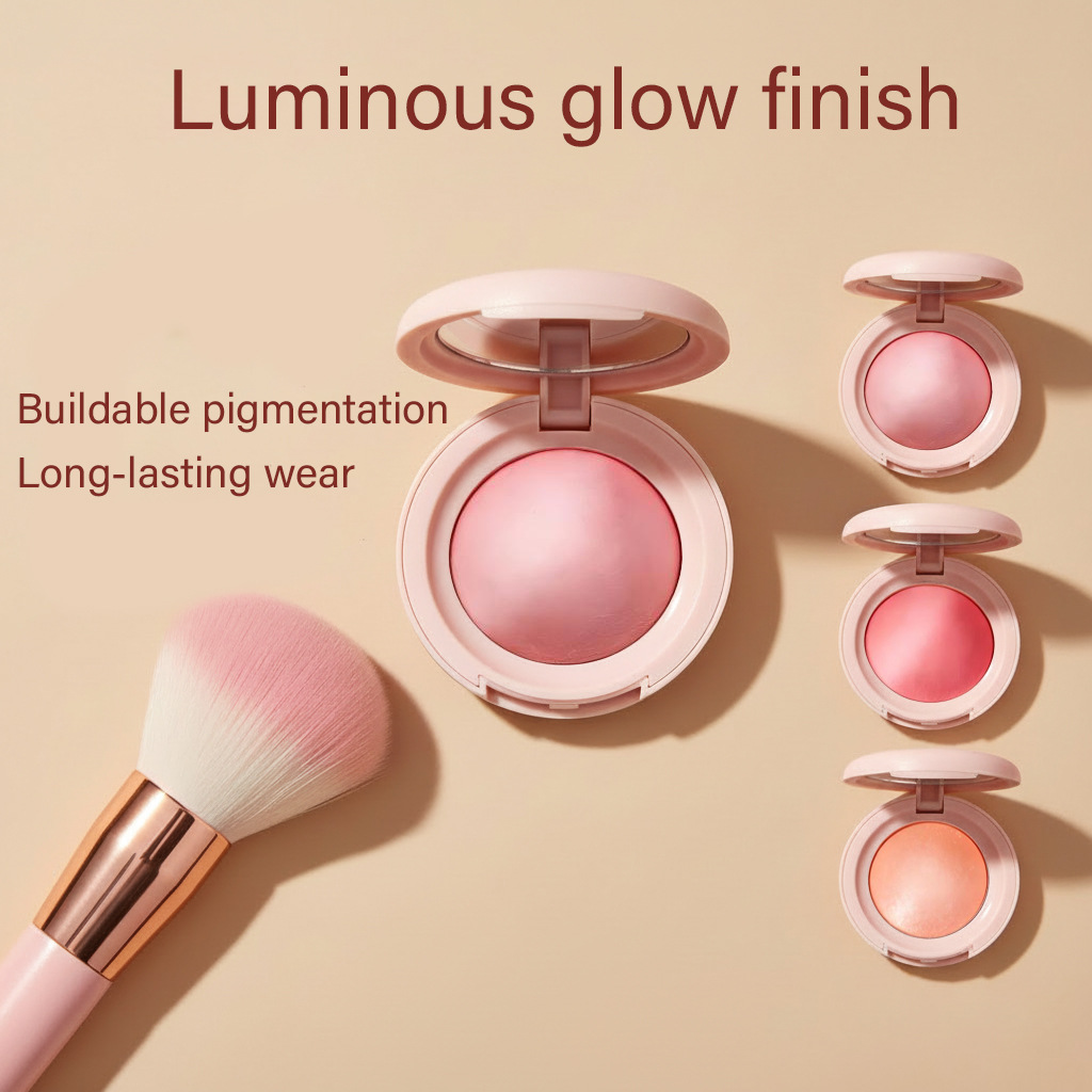 Private Label Single-Color Baked Blush with Low MOQ