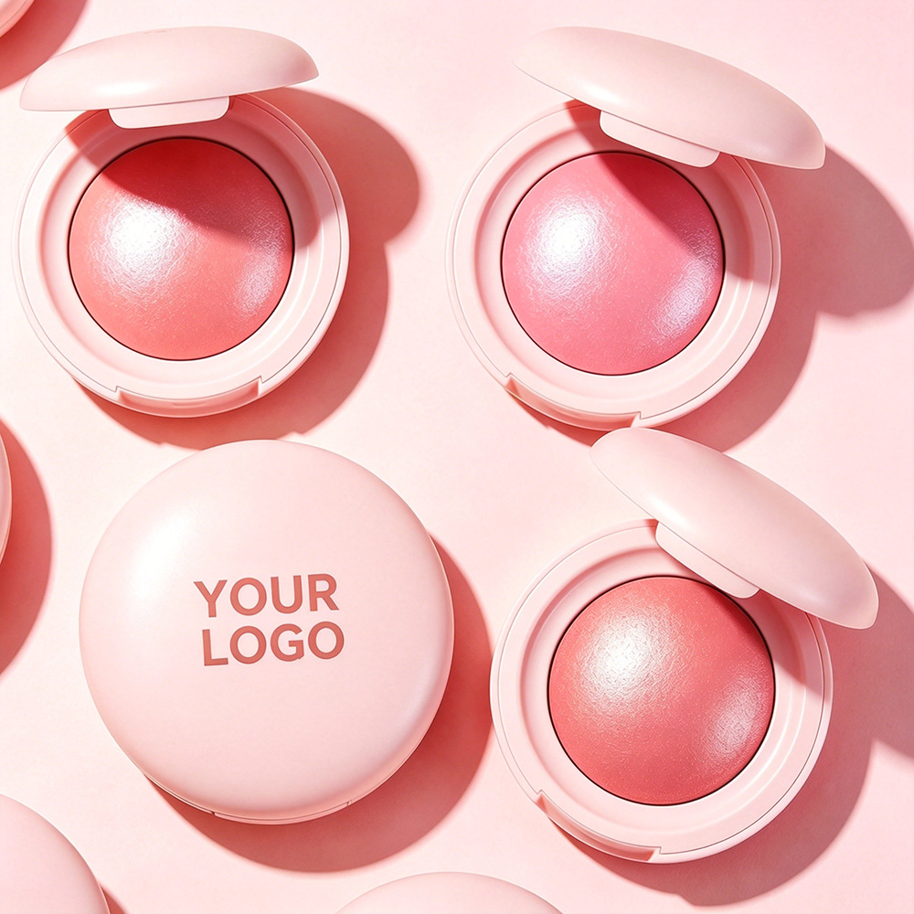 Private Label Single-Color Baked Blush with Low MOQ