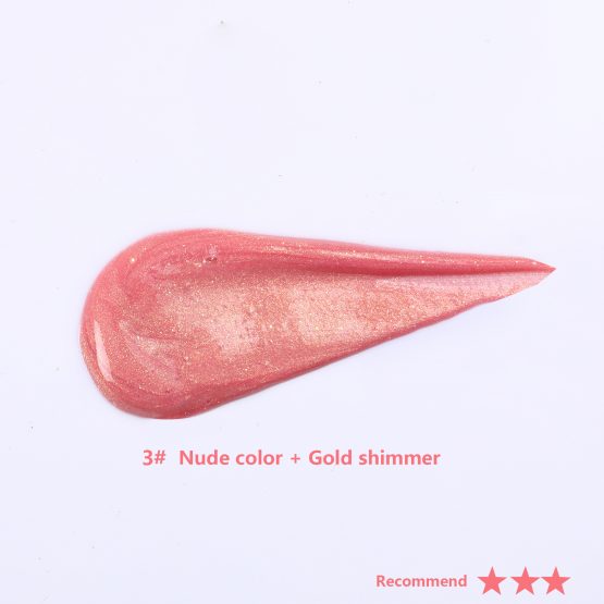 Wholesale sparkly & shimmer lip gloss no label with Rose gold packaging | LG0371 Wholesale sparkly & shimmer lip gloss no label with Rose gold packaging | LG0371
